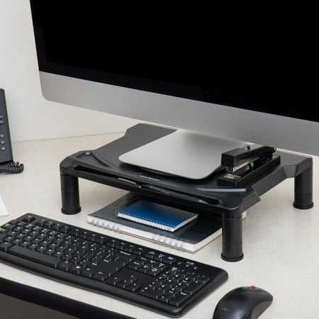 Mind Reader - Rotative Extra Wide Monitor Risers - Black