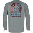 thumbnail image 2 of Mad Pelican American Beach Arch Sun Kicker Raglan UV T-Shirt - 2XL - Alloy, 2 of 2