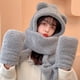 thumbnail image 3 of Conjunto de invierno para mujer, gorro cálido, bufanda, conjunto de guantes con forro polar, conjunto de gorro de felpa grueso para mujeres y niñas, 3 of 3