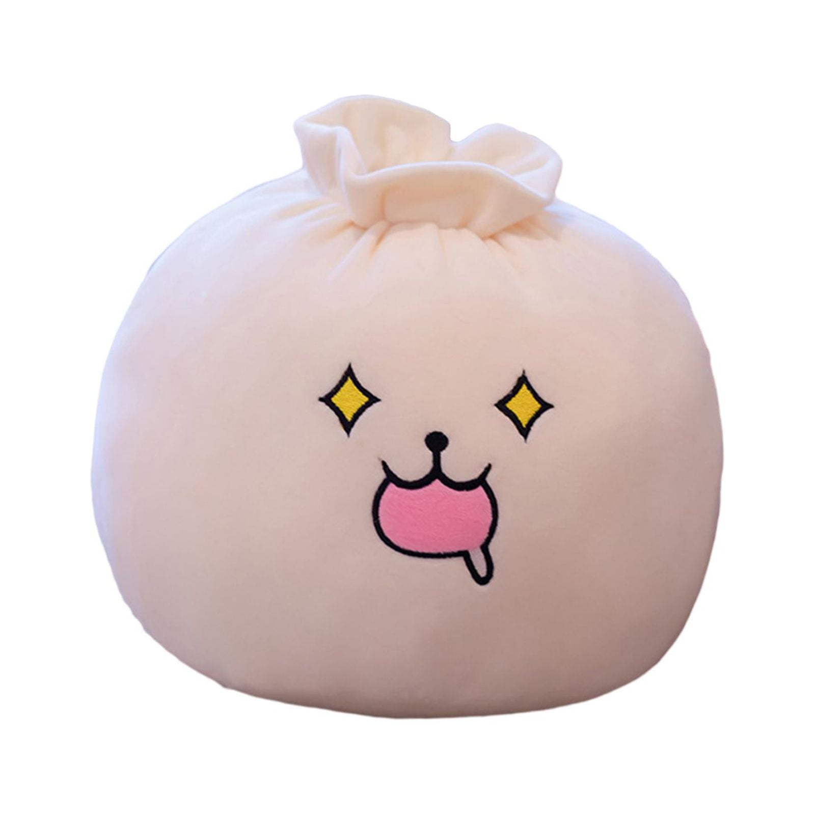 TISHITA Stuffed Plush Dumpling Plush Pillow Baozi Cute Expression Comfortable Stuffed Throw Pillow for Car Bedroom B