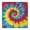 Colorful Rainbow Tie, variant on Rainbow Tie Dye Sunburst Square Fitted Tablecloth with Elastic Edge,Square Table Cover,Washable Elastic Table Cover for Home Kitchen Party Decor 34"x34"