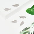 thumbnail image 6 of 5 pc Tarnish Resistant 201 Stainless Steel Pendants Pineapple Stainless Steel Color 17.5x9x1mm Hole: 3mm, 6 of 8