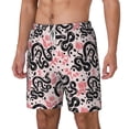 thumbnail image 2 of Uemuo Black Snake Pattern Mens Swim Trunks Quick Dry Board Shorts with Mesh Lining, Stretch Beach Shorts Quick Dry No-Chafing Board Shorts-3X-Large, 2 of 9