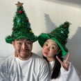thumbnail image 4 of 2025 Ins Christmas Tree Hat Creative Xmas Headwear for Girls Tinsel Christmas Headband Party Costume New Year Decor Supplies, 4 of 5