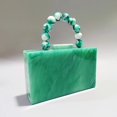 thumbnail image 2 of Bolso de comedor de acrílico perlado para mujer, elegante y generoso, con cuentas en la muñeca, bolso de regalo de boda portátil, 2 of 6