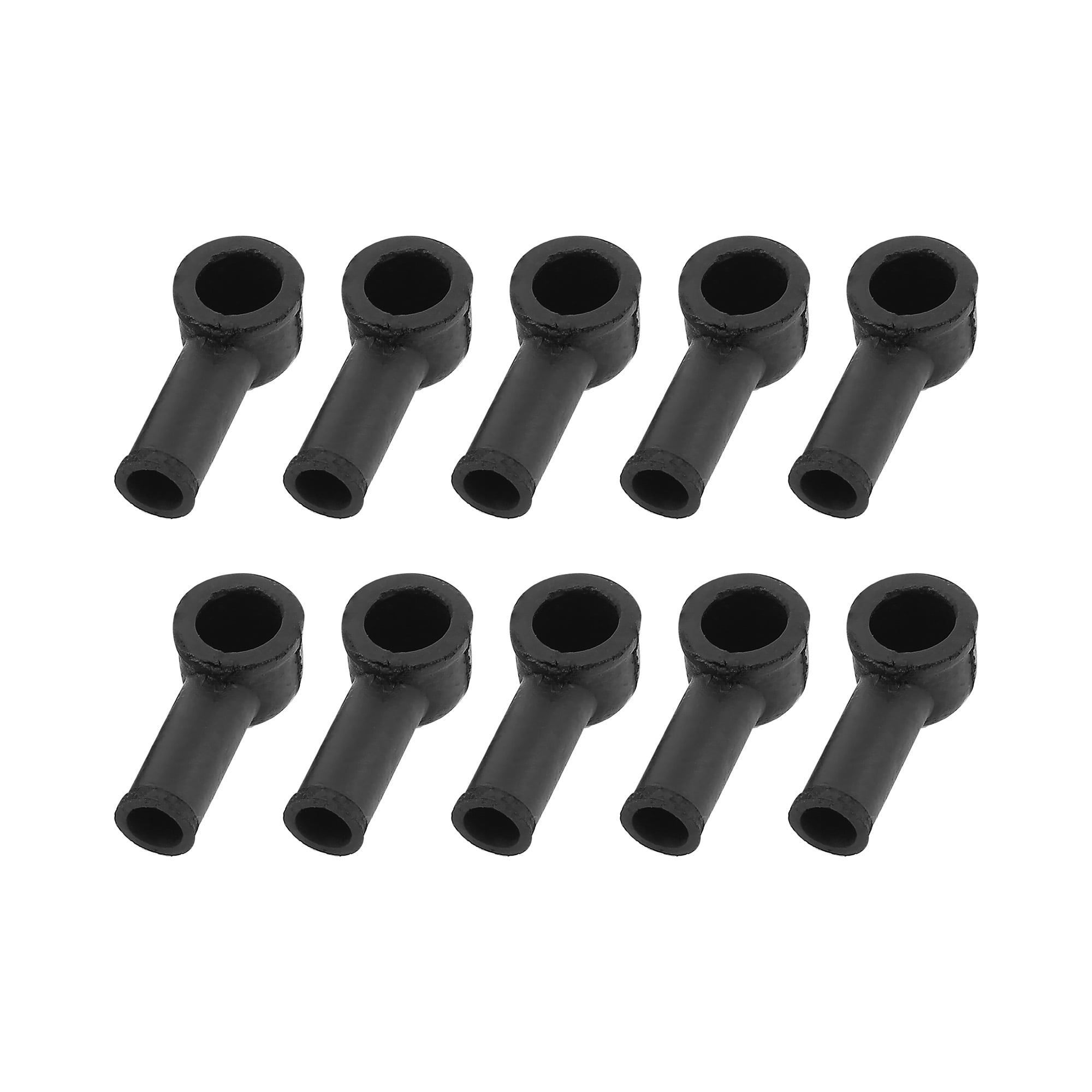 Unique Bargains Terminal Insulating Covers 12mm x 8mm 10 Pcs Black for Automotive Use