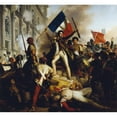 thumbnail image 2 of Jean-Victor Schnetz 16x15 Gold Ornate Wood Frame and Double Matted Museum Art Print Titled - Fight in Front of the Town Hall on July 28, 1830 (1833), 2 of 4