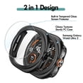 thumbnail image 3 of IC ICLOVER [2 Pack] for Samsung Galaxy Watch Ultra 2 47mm Bumper Case Built in Screen Protector Clear Hard Protective Cover, Shock Adsorption Drop Protection Full Cover, Black, 3 of 7
