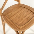 thumbnail image 5 of Annecy Classic Traditional X-Back Wood Outdoor Dining Chair, Natural (Set of 2), 5 of 9