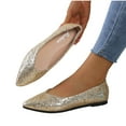 thumbnail image 5 of Wensltd Women Shoes Pointed Toe Shallow Mouth Sequin Dressy Work Shoes Business Casual Comfortable Flats, 5 of 9