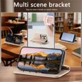 thumbnail image 6 of For IPhone 16 Pro Leather Phone Case Wallet Heart-shaped Zipper Pocket Pouch Folio Flip Cover Kickstand, Multi Anti-theft Multi-Card Holder Cash Slot, Double Magnetic Buckle, Wrist Lanyard,Beige, 6 of 8