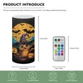 thumbnail image 5 of COEQINE Flameless Light Candles Battery Operated Candles with Color Changing Timer Remote Control Fake Pillar Candles Tealights Halloween Home Decor, Halloween Owl Witch Hat Pumpkin Bat, 5 of 7