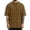 Brown, variant on Rggeeun Men T-Shirts Solid Color Half Sleeve Crew Neck Loose Fit Waist Draping Soft Breathable For Summer Beach Play Stretchy Tee,Orange,S