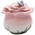 thumbnail image 3 of StealStreet SS-CG-20858, 5.75 Inch Painted Round Pink Rose Flower Box with Butterfly Lid, 3 of 3