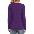 thumbnail image 3 of MOSHU 3 Pack T Shirts for Women Ribbed Long Sleeve Shirts Crew Neck Slim Fit Undershirts Casual Fall Tight Tops, 3 of 8