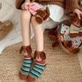 thumbnail image 4 of CUZIBR Cute Socks Cute Puppy Animal Graphic Striped Print Fuzzy Thickened Crew Socks Winter Thermal Sleeping Slipper Socks Breathable Lightweight Footwear,Sky Blue,One Size, 4 of 4