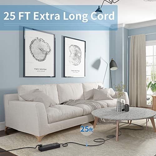 Cable de extensión de 25 pies, NTONPOWER, tira de alimentación con pro