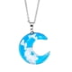thumbnail image 4 of Collar De Clima Resina Transparente Bola Redonda/Collar Con Colgante De Luna Mujeres Cielo Azul Nubes Blancas Collar De Cadena Cateissary AP005559-00, 4 of 6