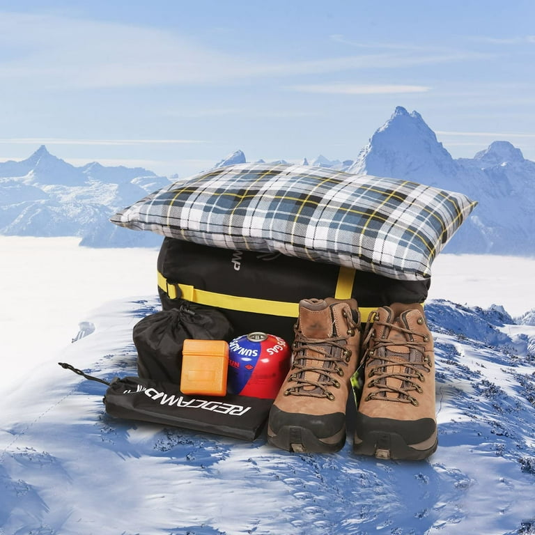 REDCAMP Outdoor Camping Pillow set of 2, Lightweight, 2 pack, Flannel Travel Pillow Cases, Removable Pillow Cover REDCAMP Outdoor Camping Pillow set of 2, Lightweight, 2 pack, Flannel Travel Pillow Cases, Removable Pillow Cover