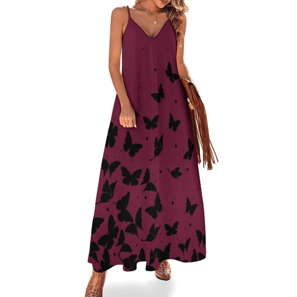Vestido sin mangas con estampado de mariposas, vestido de verano para mujer 2024, vestidos para mujer 2024