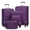 Purple, variant on Coolife Luggage 4 Piece Set Suitcase Spinner TSA Lock Softshell lightweight (blue+sliver)