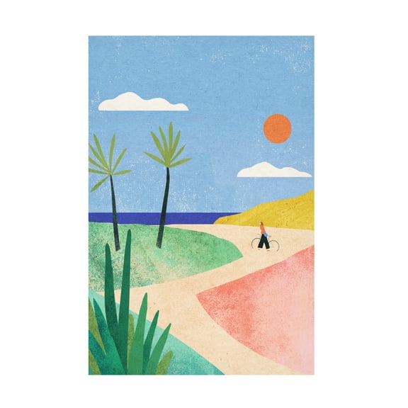 Trademark Fine Art longwayhome Beach Girl Canvas Wall Art