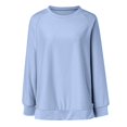 thumbnail image 6 of kamemir Hoodie Women Womens Oversized Sweatshirt Crewneck Long Sleeve Tunic Pollover Shirts Side Zipper Hoodie Sweater 2024 Fall Clothes(BU2,XXL), 6 of 6
