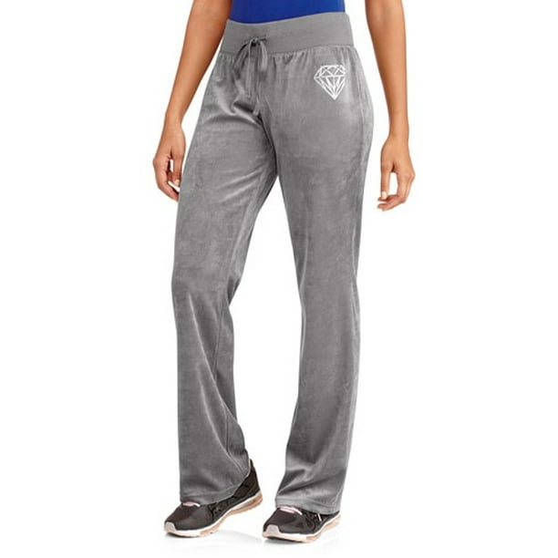 No Boundaries - Juniors' Velour Ribbed Waistband Sweatpants with Ties - Walmart.com - Walmart.com