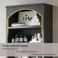 thumbnail image 3 of SinCiDo Tall Arched Bathroom Storage Cabinet with Adjustable Shelves, 5-Tier Bathroom Cabinet for Bathroom, Kitchen, Living Room, Grey, 3 of 7