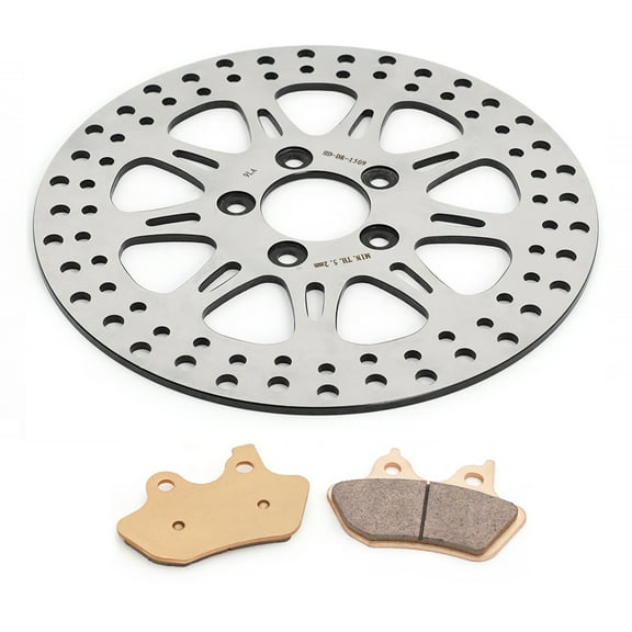 11.5 REAR BRAKE ROTOR PADS FOR HARLEY TOURING SOFTAIL DYNA 2000-2007 SPORTSTER 2000-2003 2001 2002