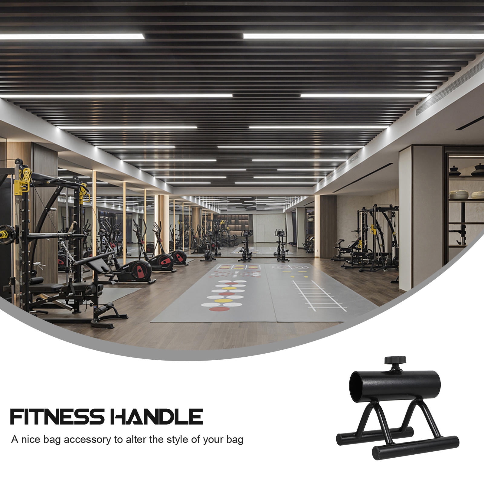 YUYUETIME 1Pc Black Steel Pulling Down Handle for Back and Shoulder Muscle Training