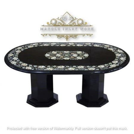 Handmade Marble Stone Table Top – Natural Marble Art for Dining Tables and Coffee Table Home Decor