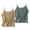 A1 Khaki, variant on Women's Double Lined Camisole Tank Tops Casual Going Out Soft Gauze Shirt Form Fitted Double Lined Design Casual Scoop Neck Sleeveless Top Spring Season Tops Spaghetti Strap Sexy White M