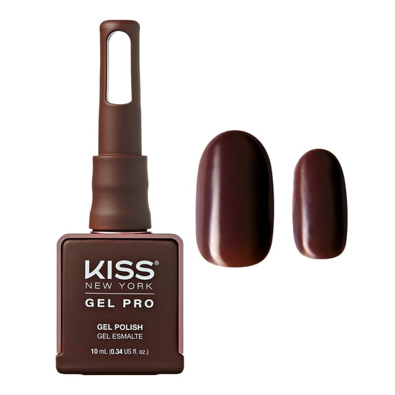 Kiss New York Gel Nail Polish Soak Off UV LED Gel Polish 10mL Nail Art Salon Manicure DIY HEMA FREE, TPO FREE, Made in USA (Cocoa Powder)