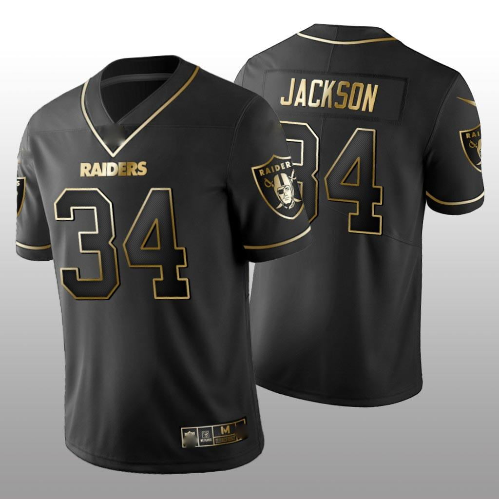 NFL_Jerseys Jersey Las Vegas''Raiders''#4 Derek Carr 28 Josh Jacobs 11  Henry Ruggs 34 Bo Jackson''NFL''Women Black Golden Limited Jersey 