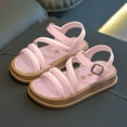 thumbnail image 2 of Mepaouo Toddler Girl Sandals Gladiator Strap Flat Fisherman Thong Cross Strappy Open Toe Beach Shoes, 2 of 6