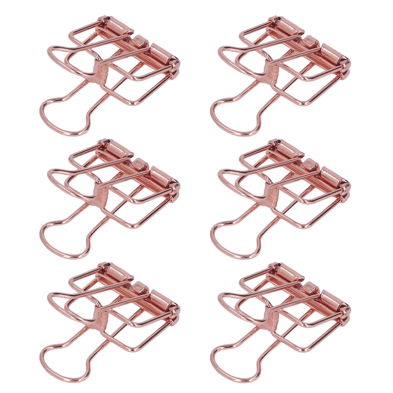 Yajisi 80-Piece 19mm (0.75 in) Small Metal Hollow Binder Clips Strong Clamping Paper Clamps, Rose Gold