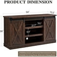 thumbnail image 6 of EDYO LIVING Farmhouse TV Stand for 65 Inch TV, Wood TV Stand with Sliding Barn Door, Entertainment Center with Storage Cabinet, Rustic Media Console for Living Room Bedroom, Espresso, 6 of 7