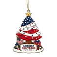 thumbnail image 2 of 250th Anniversary Christmas Ornament,Patriotic 2D Acrylic Keepsake for Christmas Tree,Car,Home Wall Commemorative Holiday Decoration(F), 2 of 6