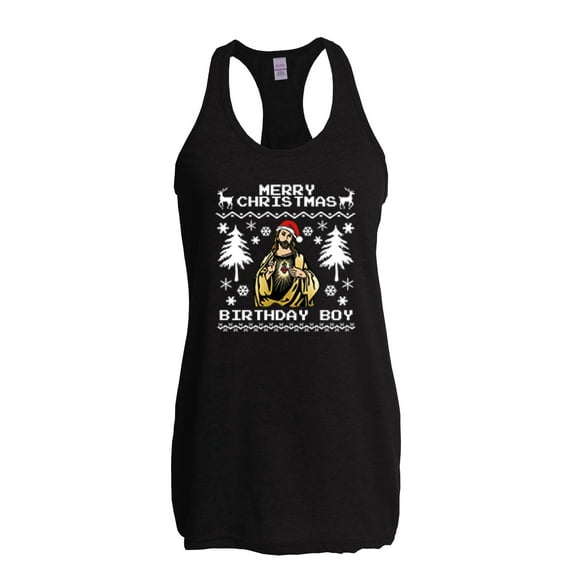 MmF - Women's Racerback Tank Top - MERRY XMAS FROM JESUS