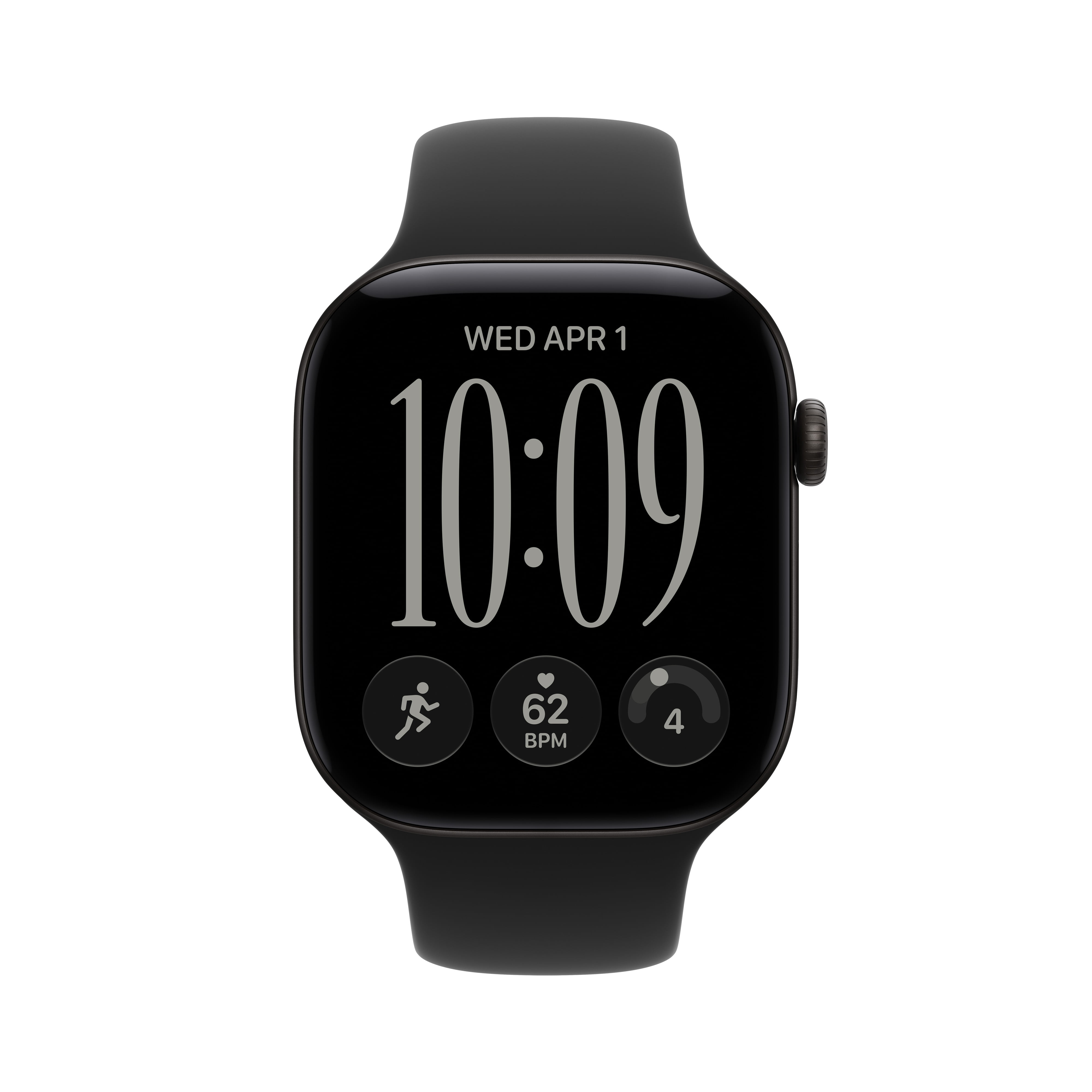 Apple Watch Series 12 GPS + Cellular 46mm Black Aluminum Case with Black Sport Band - S/M