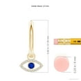 thumbnail image 2 of ANGARA Natural Sapphire Evil Eye Hoop Earrings with Diamonds in 14K Yellow Gold for Women (Size-2.5mm) | September Birthstone, Anniversary, Jewelry Gift for Women | Natural Blue Sapphire Earrings, 2 of 7