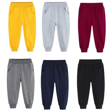 

YTDSCS Kids Toddler Cotton Sweatpants for Boys Baby Sport Jogger Pants Summer Casual Active Playwear Sweats Pants Little Boys Spring Summer Fall Pants for 1-9Years