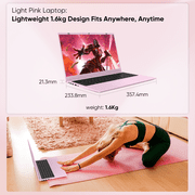Coolby Pink Laptop,15.6 Laptop Computer,16GB RAM 512GB SSD,6500Y Processor (Beats N5095 up to 3.4GHz), Lightweight Notebook PC for Student Business Office, Win 11 Laptop, Office 2024,