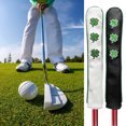 thumbnail image 1 of Golf Indicator Rod Holder Abrasion-resistant Four-leaf Clover Pattern Faux Leather Aiming Exercise Training Aid Golf Alignment Stick Cover Golf Supplies, 1 of 7
