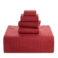 thumbnail image 3 of Clara Clark Home Quilt Set Bedspread - Ultra Soft Microfiber Embossed Grid Weave Pinsonic Lightweight - Quilted Comforter 5 Piece Bedding Set - 2 Pillow Shams, 2 Euro Shams - Queen, Burgundy, 3 of 4