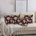 thumbnail image 7 of Throw Pillow Covers, Big Rose Flowers Soft Square Pillow Cases with Invisible Zipper for Couch Bed Sofa, Farmhouse Fall Home Decor 12"x12", 7 of 7