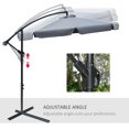 thumbnail image 4 of Outsunny 9FT Offset Hanging Patio Umbrella Cantilever Umbrella, Dark Grey, 4 of 8