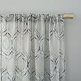 thumbnail image 3 of No. 918 Raina Space Dyed Trellis Embroidery Sheer Rod Pocket Curtain Panel in Harbor Blue, 3 of 3