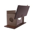 thumbnail image 3 of Amish-Made Squirrel House Feeder, Eco-Friendly Poly Lumber Post-Mount Decorative Feeder Milwaukee Brown/Weathered Wood, 3 of 4